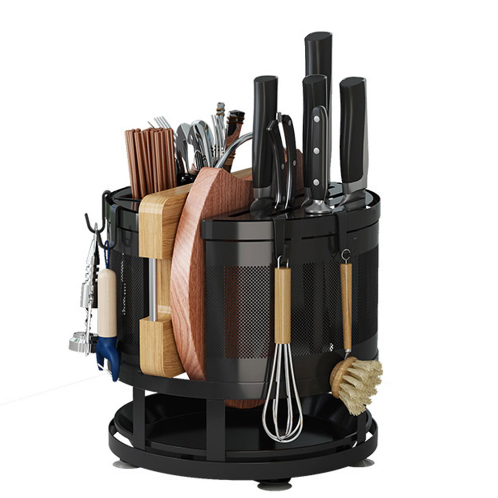 미니플 로테이션 칼블럭 칼 가위 수저 도마 수납꽂이, 블랙 24,800원