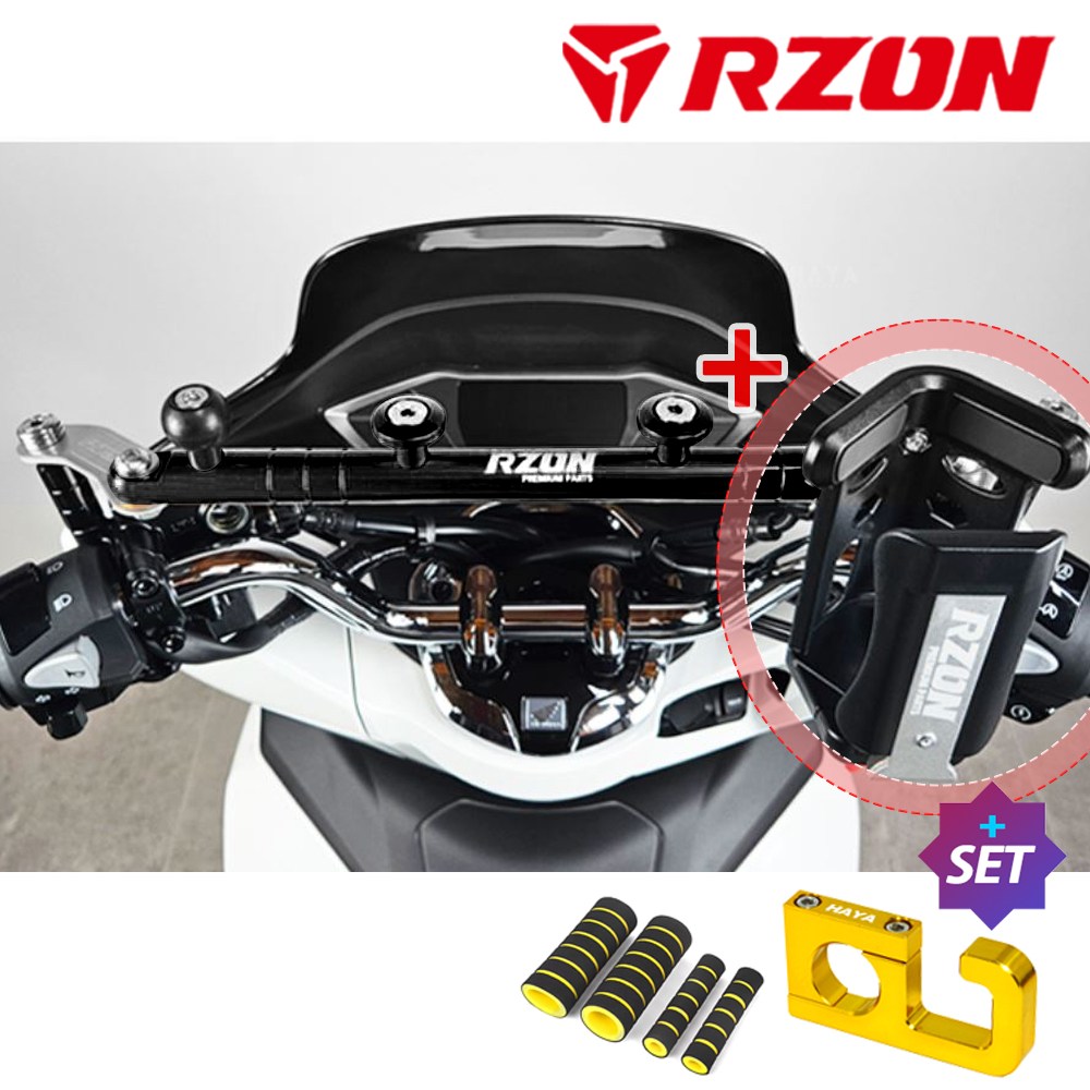 당일발송 사은품증정 RZON PCX멀티핸들바 컵홀더SET RZON핸들바 알존크로스바 튜닝멀티바 알존핸들바 배달대행용품 튜닝용품 쿠25/알존PCX핸들바+컵홀더+HY69+LW 105,000원