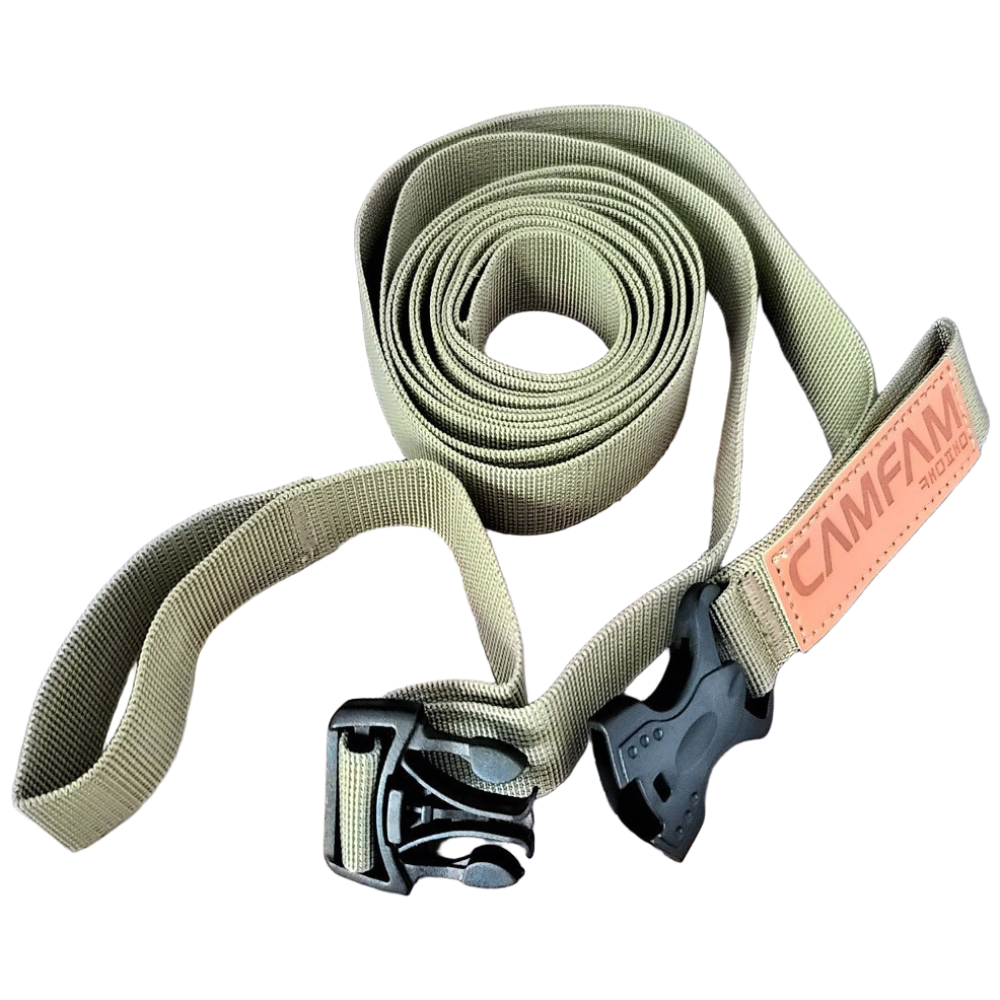 캠팸 롱 압축벨트 3미터 4개1세트 이중잠금 버클웨빙 루프백 고정끈 웨빙스트랩 롱사이즈, 이중버클W25/길이500_브라운_4개1세트, 1개 18,900원