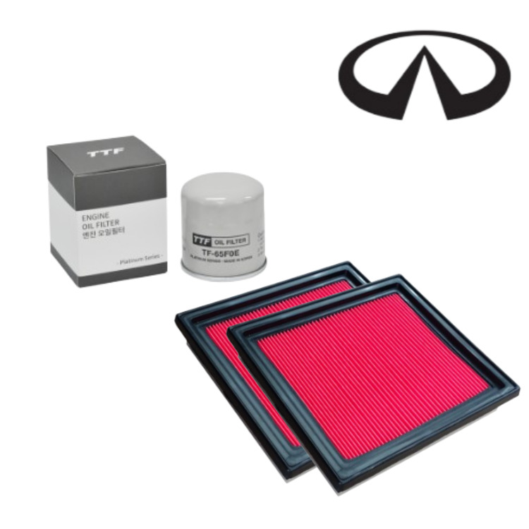 인피니티 G25 G35 G37 TTF 엔진오일필터 + 에어필터 세트, 1개, [3세대] G35 (03-06) 27,000원