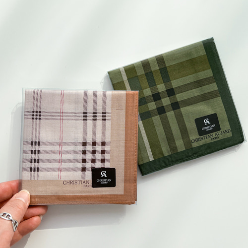 남자손수건 2매세트 남성용 신사 데일리 선물 면 케이스 체크 국내제작 9,880원