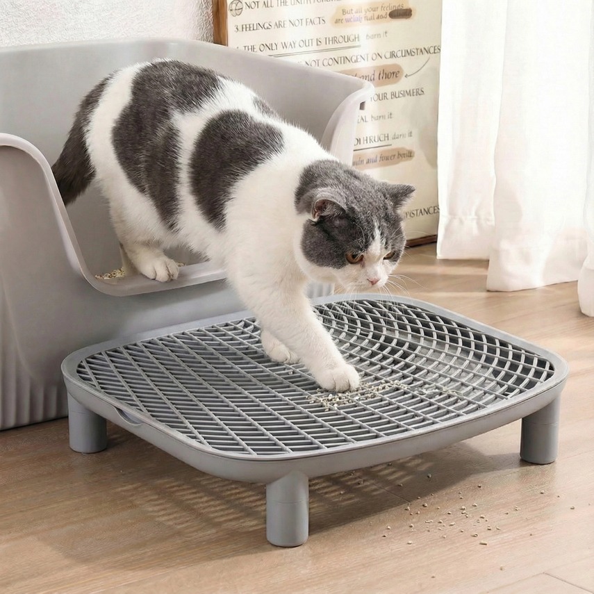 Tinduo 고양이 화장실 모래매트 2중 구조 사막화 방지 발판매트 모래누출 방지 컨트롤 매트 9,790원