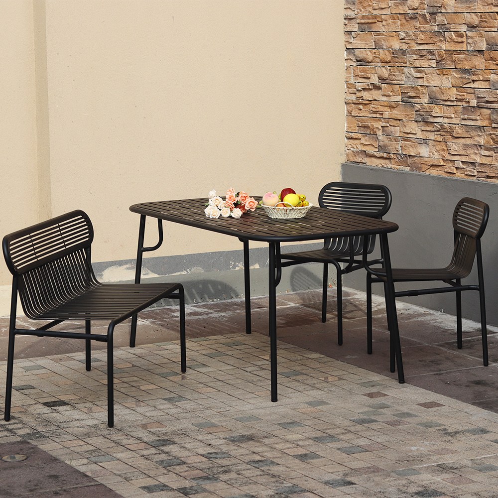 링컨 철제 카페 정원 테라스 야외용 직사각 테이블세트 4인 423,000원