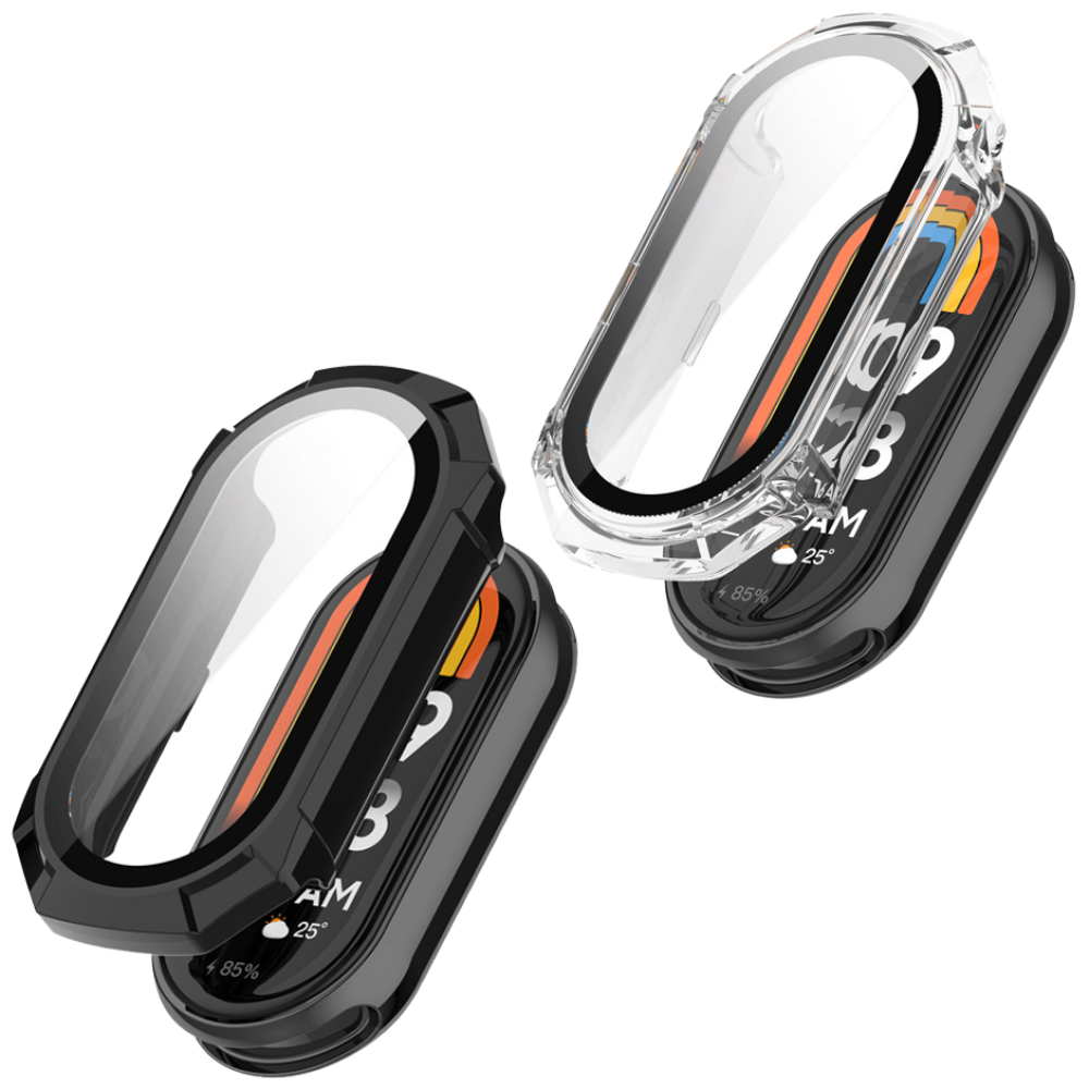 아야 1+1 샤오미 미밴드8 클리어 강화유리 풀커버 하드 케이스, 블랙1+베이지1, 1개 11,800원