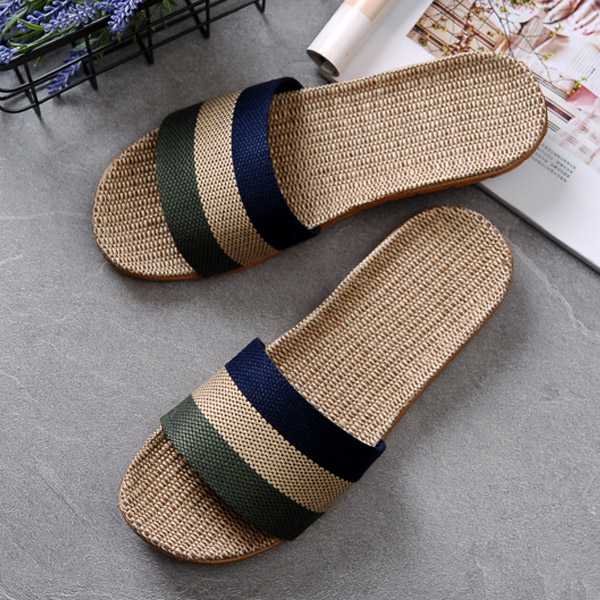 오키노피 삼선 린넨 왕골 슬리퍼 라탄 마 실내화 거실화 사무실화 3,900원