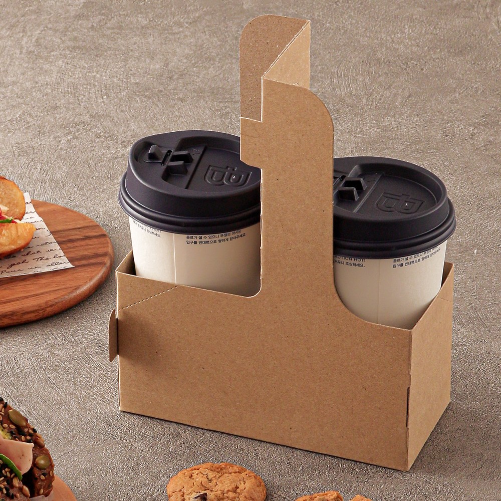 펄로스 커피 캐리어 2구 테이크아웃 크라프트 무지 15,700원