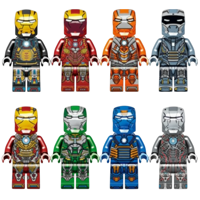 아이언맨 호환블록 브릭미니피규어 8종 세트 시리즈 마블 슈퍼히어로 베스트 풀컬렉션 취미/수집/장식/컬렉션용 커스텀 호환 블록피겨, 1개 21,000원