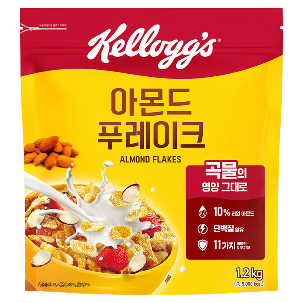 켈로그 아몬드 푸레이크 시리얼, 1.2kg, 1개 14,500원
