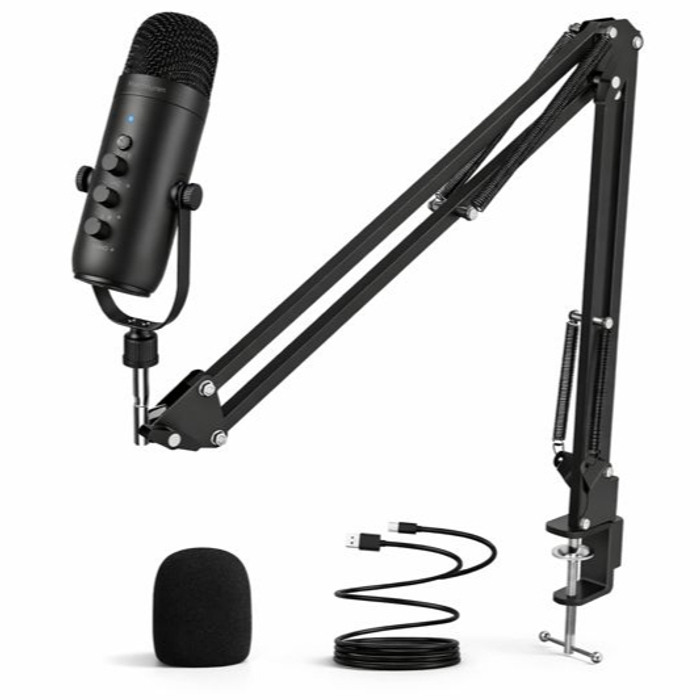 ZEALSOUND K66S-C USB 스탠드 콘덴서 마이크 키트 붐암 포함 고음질 스트리밍 유튜버 게이밍 방송용 마이크, 블랙, K66-S 29,800원