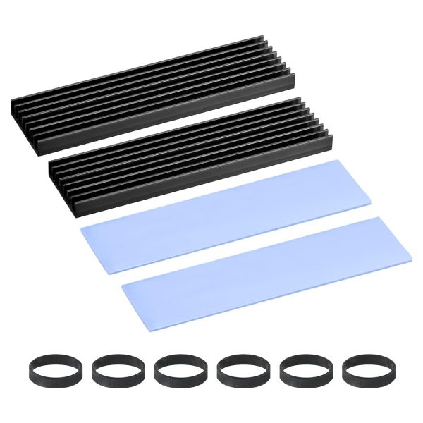 메카닉시티 2개 세트 M.2 22110 Nvme SSD 방열판 쿨러 알루미늄 히트 싱크 1mm 열 패드 포함 노트북용 100x22x6mm 검은색 44,000원