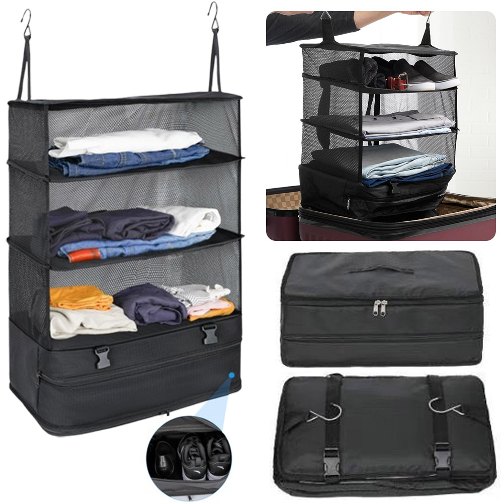 아디프로 아코디언 여행용 3단 행거 걸이형 압축 파우치 수납백 캐리어 정리가방 11,900원