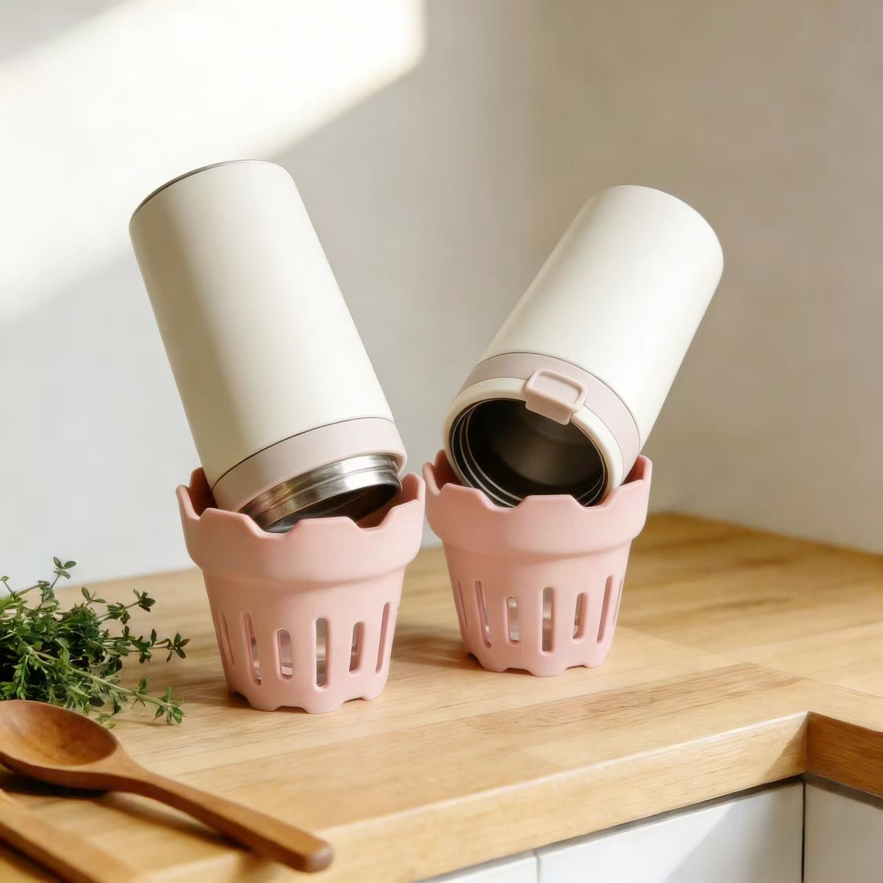 실리콘 컵 건조대 물빠짐 논슬립 다용도 거치대 2종세트 19,900원