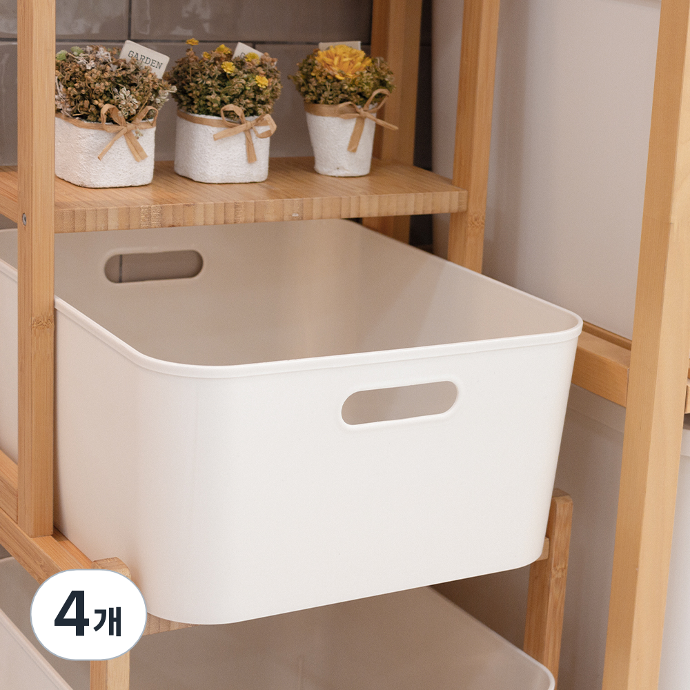 아임홈리빙 국내 제조 더채움 손잡이 팬트리 수납함, 화이트, 4개 25,800원