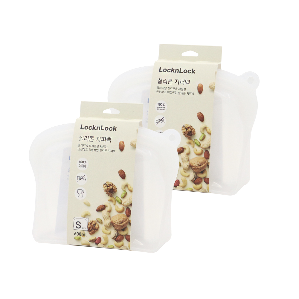락앤락 프리미엄 실리콘 지퍼백 600ml 17,890원