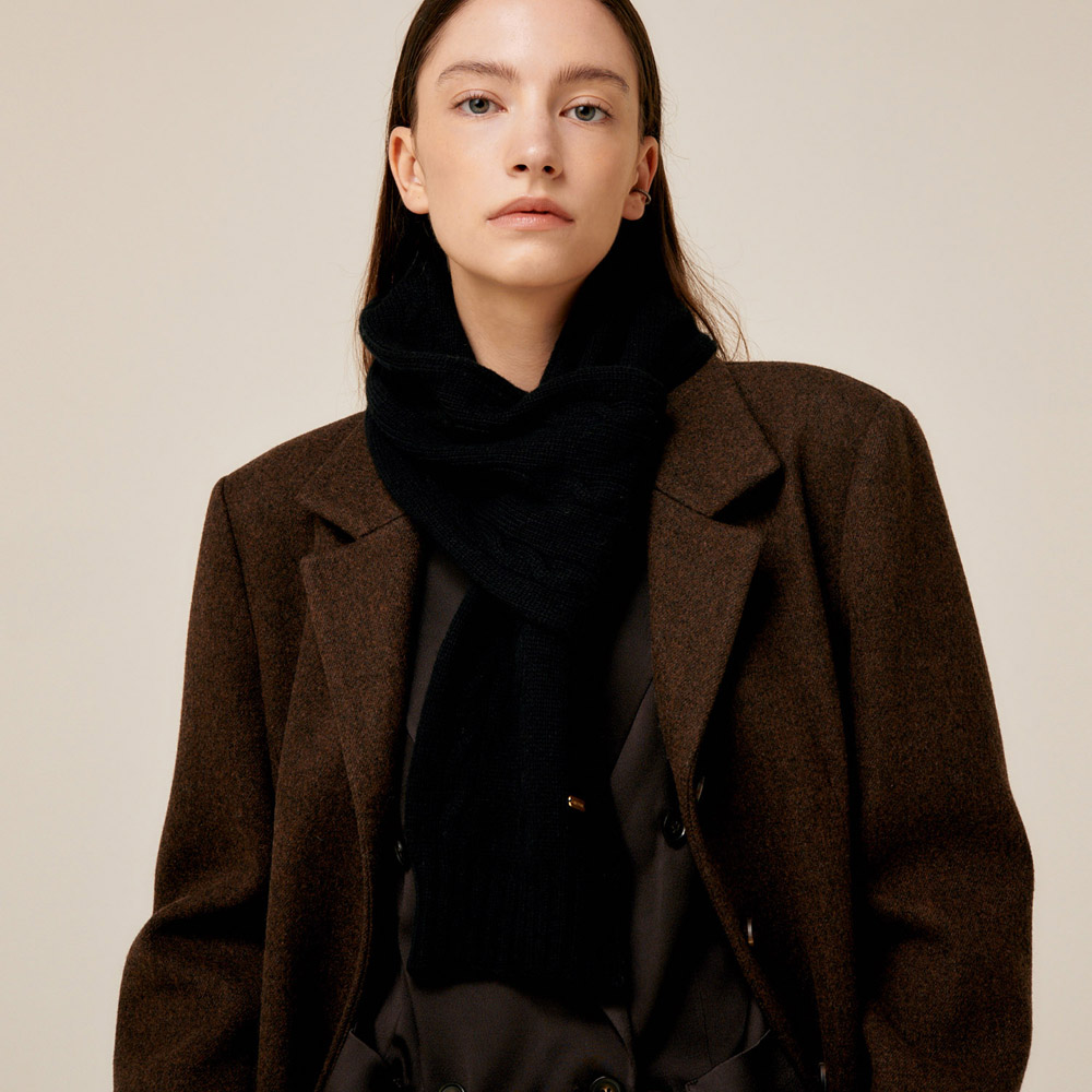 생럭슈 케이블 고리 머플러 블랙 SL25WMFCRBK 98,000원