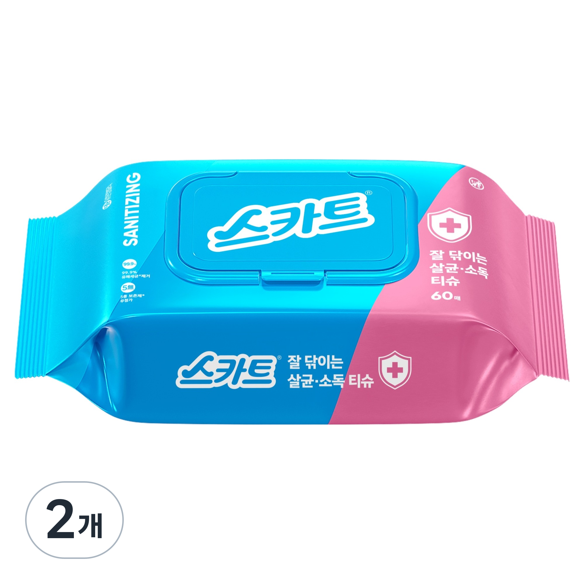 스카트 잘닦이는 살균 소독 티슈 60p 4,830원