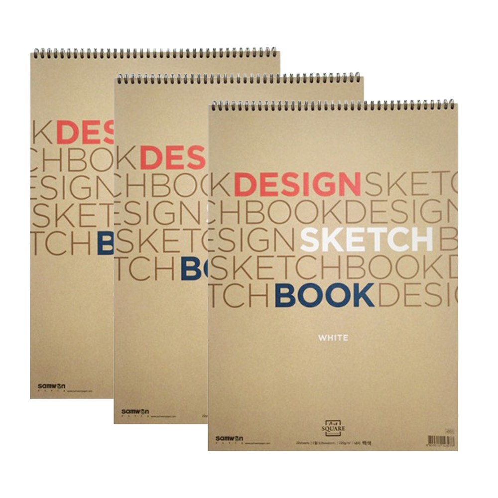 [원드림]삼원 아트스퀘어 디자인 스케치북 백색 A4 200g 3개세트 11,000원