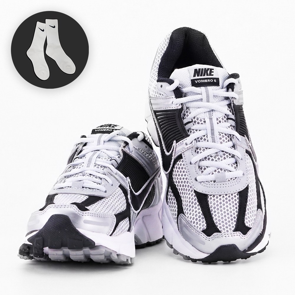 국내정품 나이키 줌 보메로5 남성 런닝화 운동화 메탈릭 실버 블랙 + 나이키 양말 증정 137,000원