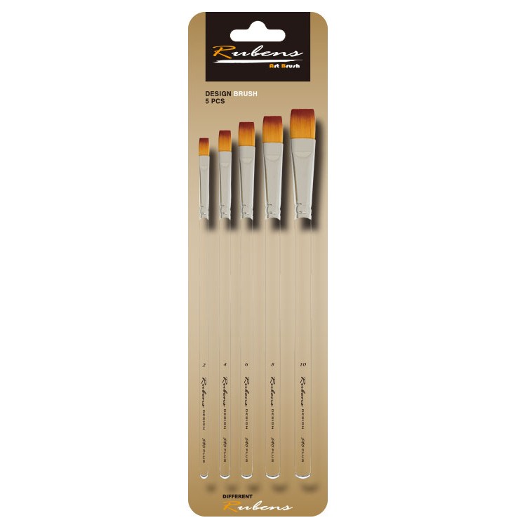 루벤스 590PLUS 인조투명 구성 붓 세트 5p (2호,4호,6호,8호,10호) 16,100원