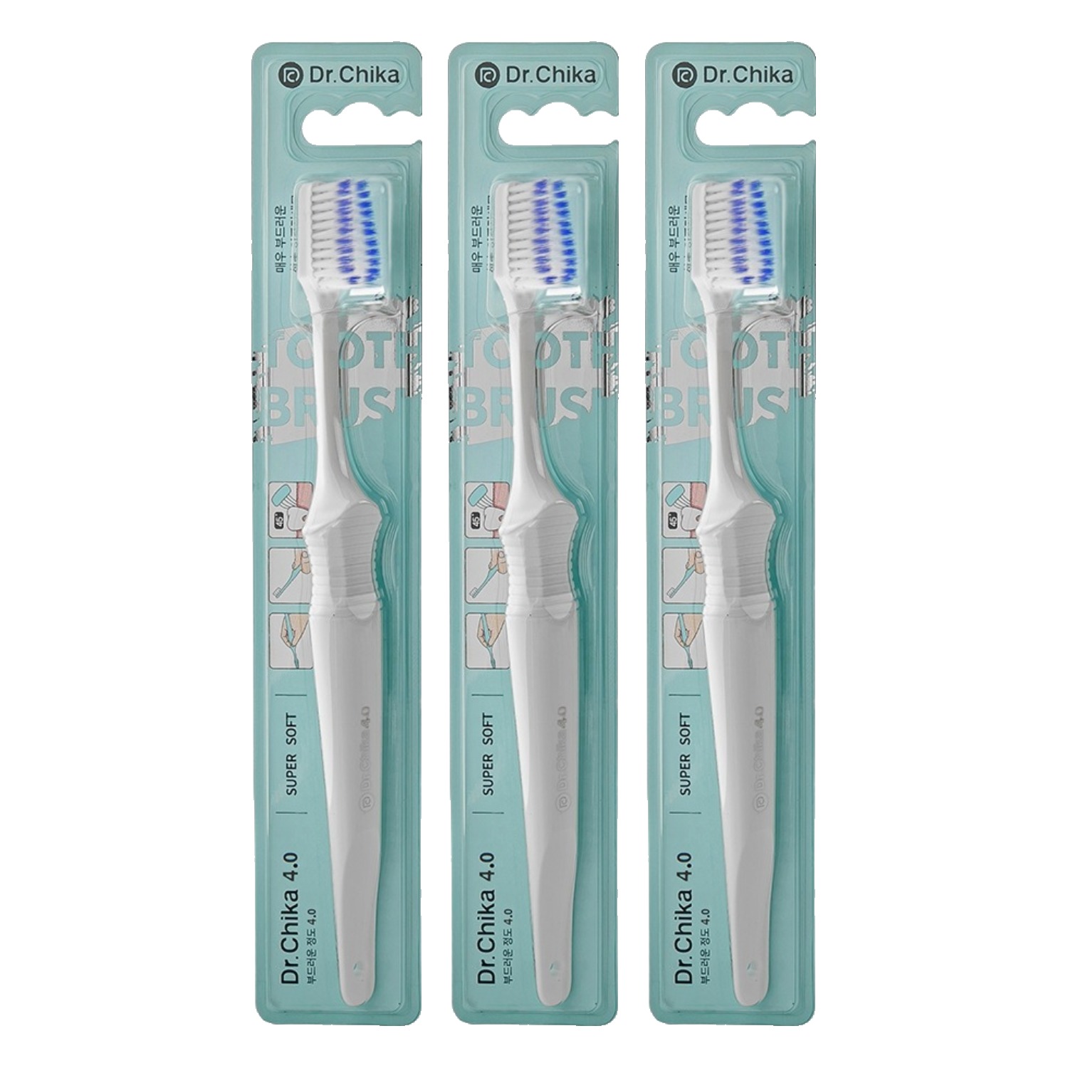 닥터치카 치과 펜그립 칫솔 4.0, 1개입, 3개 14,400원