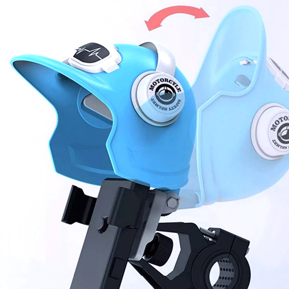 FOOI 오토바이 스마트폰 거치대 헬멧 장착 햇빛 차단 빗물 방수 자전거 전동킥보드, 1개, 오토바이용-블루 5,200원