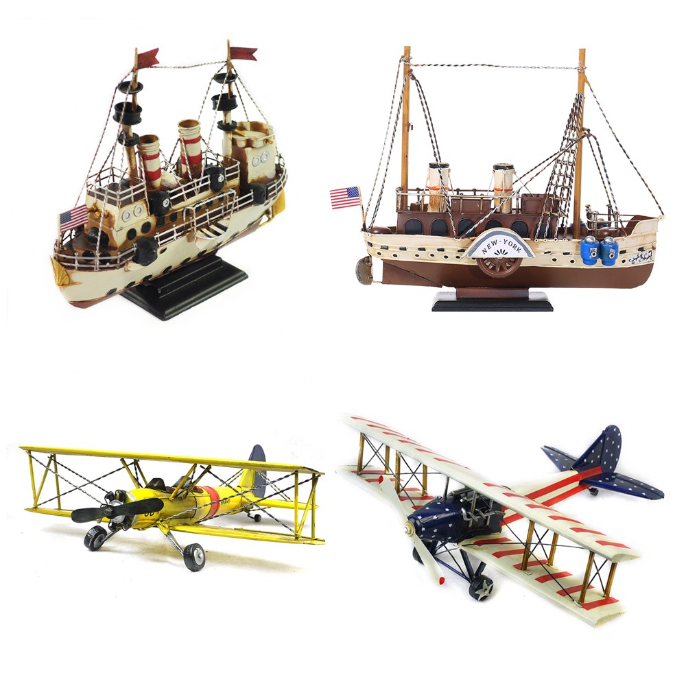 [아트 앤 크래프트] 빈티지 철제 모형 선박 비행기 인테리어 소품 50,000원