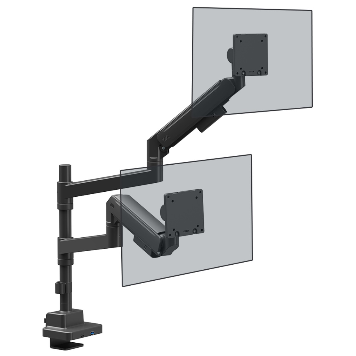 엔산마운트 UHML-25P 폴타입 울트라 초고중량 스프링 듀얼 모니터암 모니터거치대, UHML-25P 블랙, 1개 165,900원