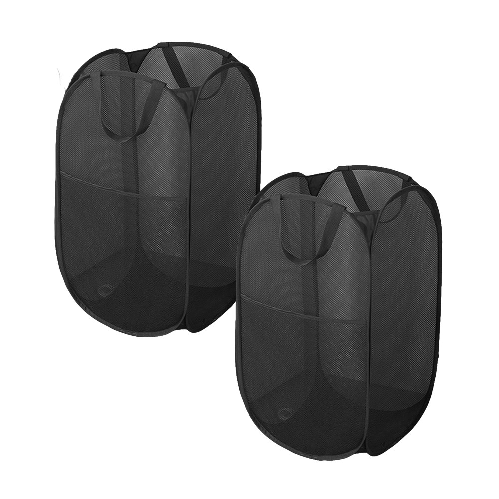 이지유 1+1 원터치 접이식 메쉬 빨래바구니 세탁 햄퍼 다용도 보관 장난감 정리, 블랙 10,900원