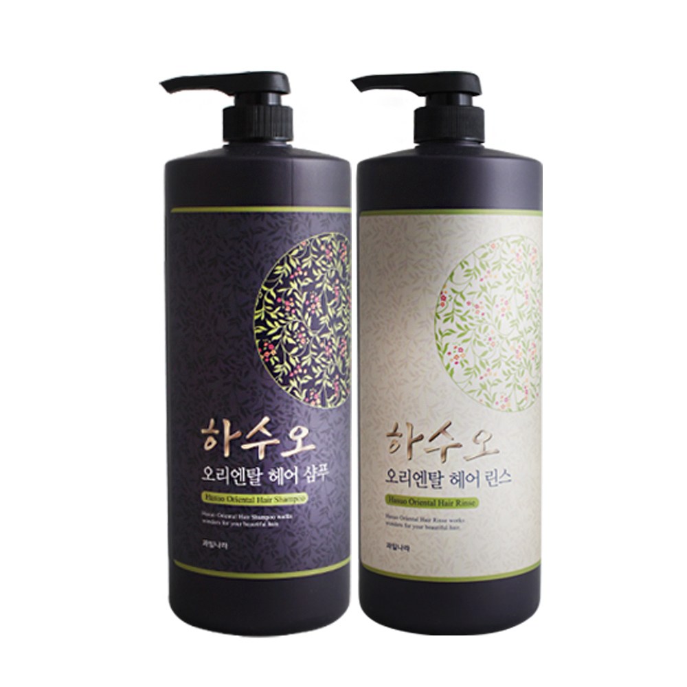 과일나라 하수오 오리엔탈 헤어 샴푸 1.5L+린스 1.5L, 1세트 15,900원