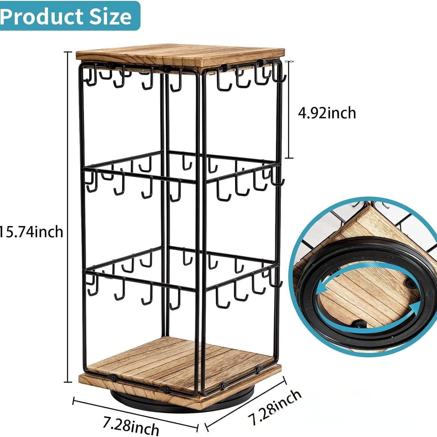 악세사리 회전 진열대 키링 진열대 매장용 키링걸이 진열대 사각 철제 정리대 후크포함 매장용, 1개, 원목색 38,000원