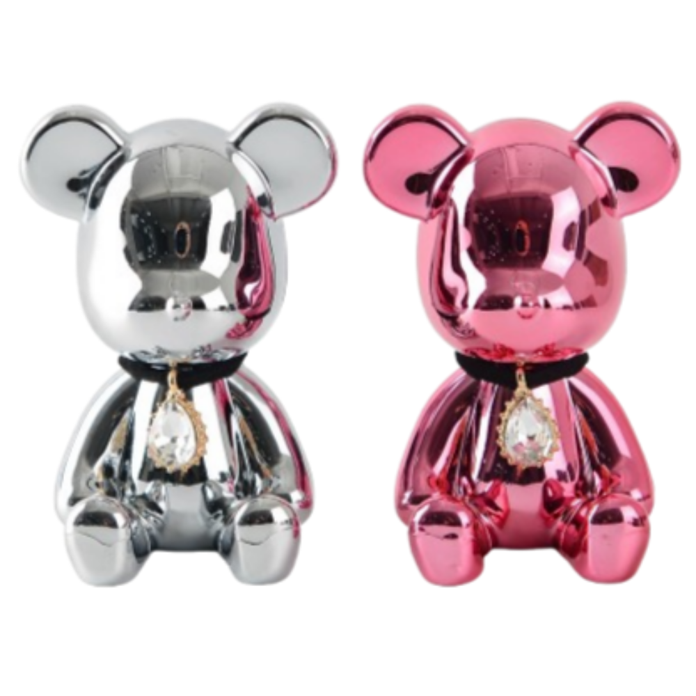 블링디어 크롬세트(실버+핑크) 베어브릭 고급 차량용 방향제 72,000원