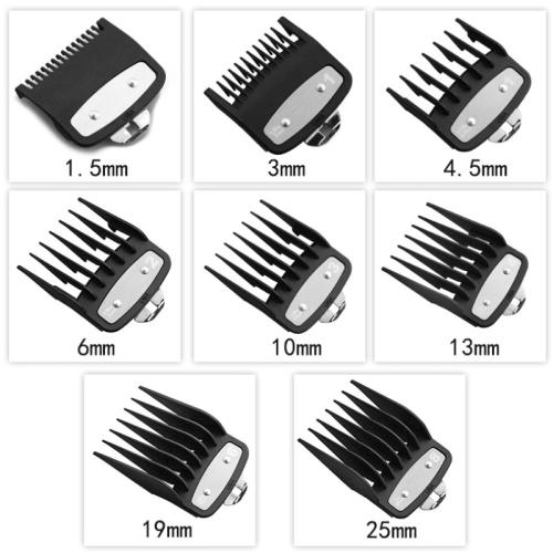 남자 헤어 트리머 바리깡 이발기 클리퍼 Kemei 제한 빗 가이드 부착 크기 이발사 교체 1.5/3/4.5/6/10/13/19/25/mm 8pcs 세트 1990 809A 1761 15,260원