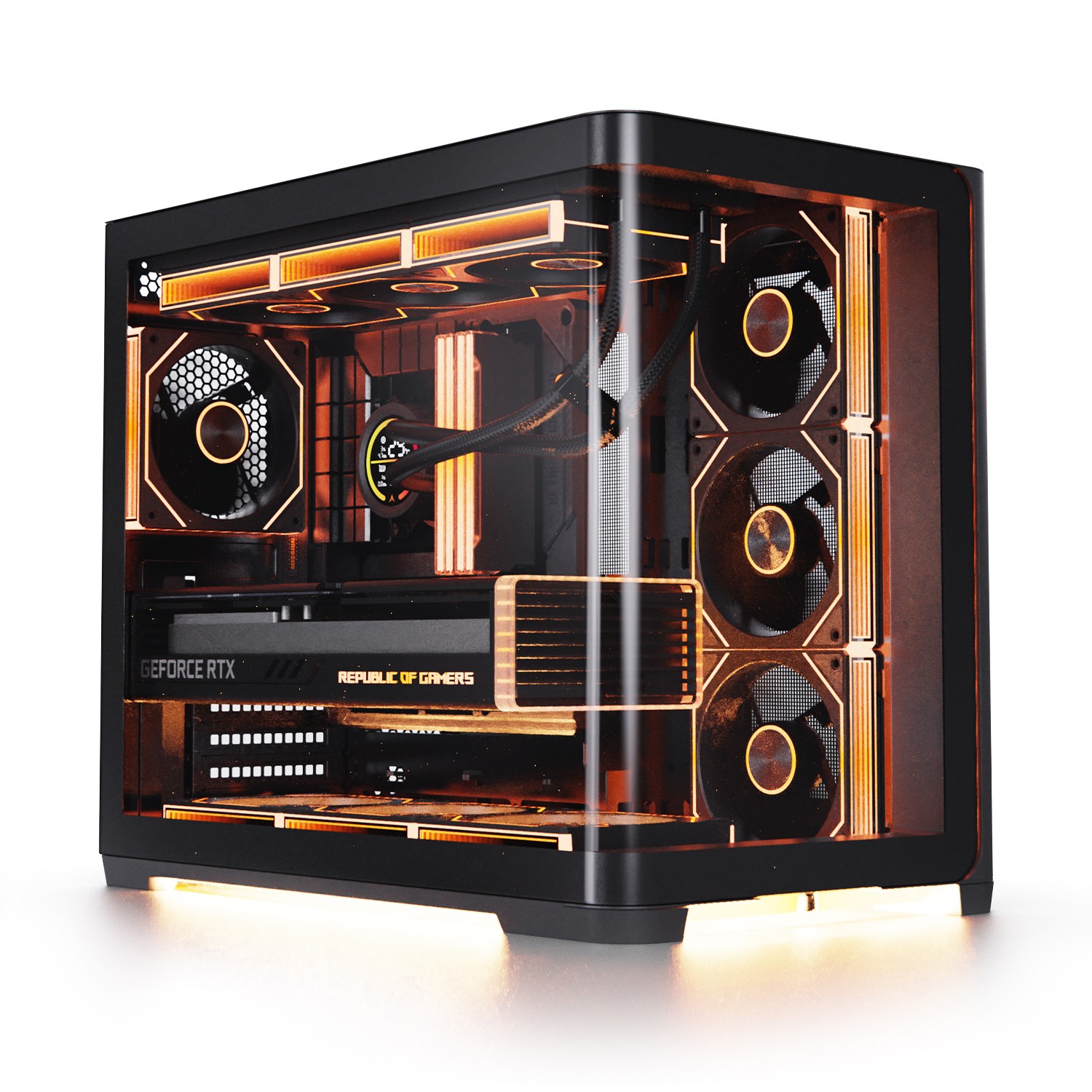 앱코 UD50C 루시드 앰비언트 풀커브드 ARGB BTF PC 케이스 142,000원