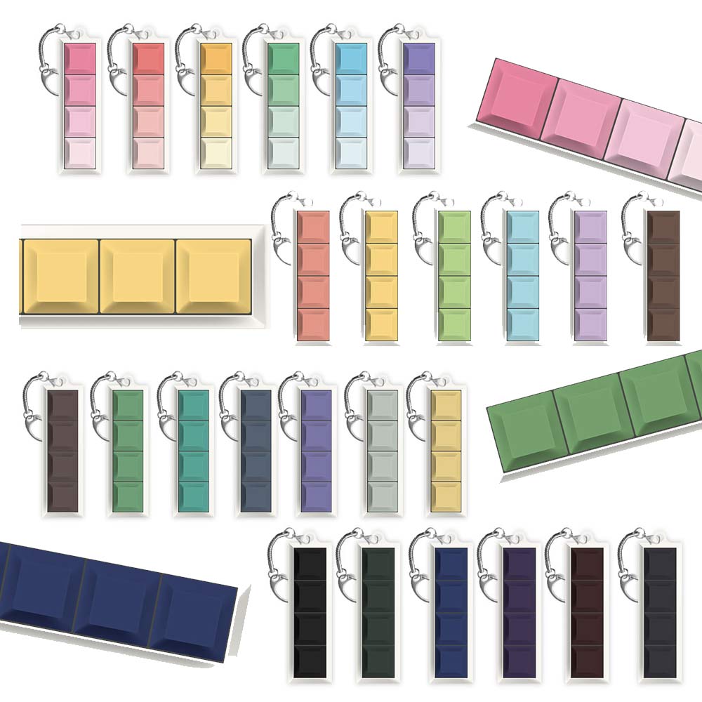 폰폰 그라데이션 밀크 무드 젠다크 컬러 디자인 4키 청축키캡 악세사리 키링 11,900원