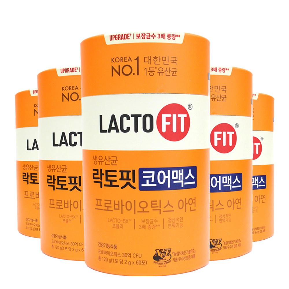 락토핏 생유산균 코어맥스 60p, 120g, 5개 56,480원