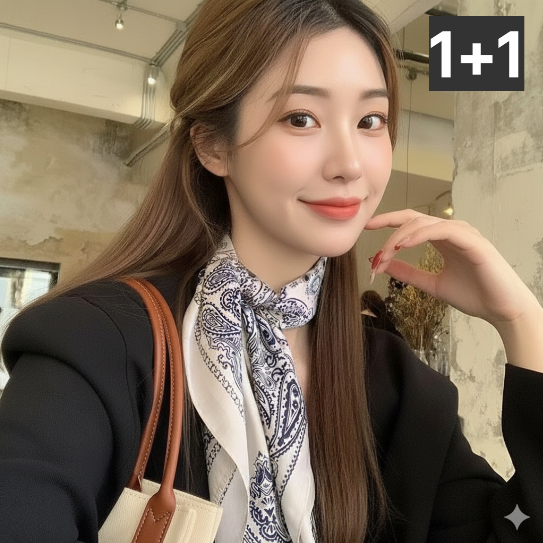 다예코 모던 페이즐리 실키 두건 스카프 9,900원