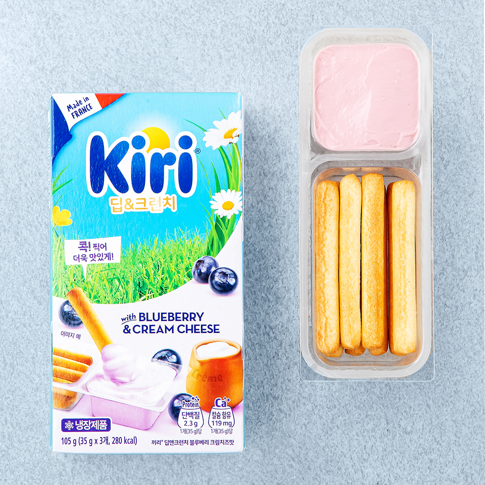 끼리 딥앤크런치 블루베리 크림치즈맛, 35g, 3개입, 1개 5,860원