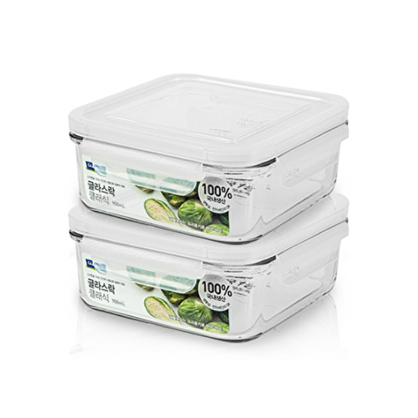 글라스락 클래식 화이트에디션 정사각 밀폐용기 12,390원