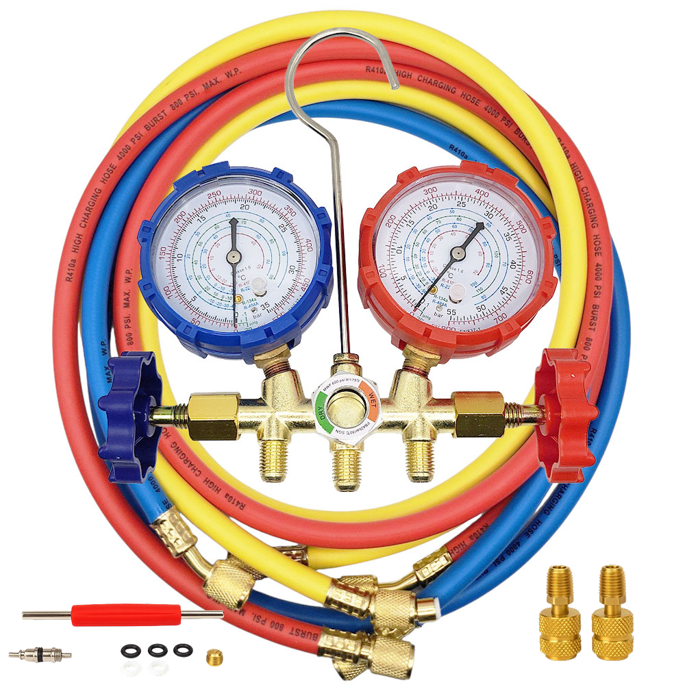 윈프로 R410a  R22 에어컨 냉매 충전 매니폴드 게이지 호스 1.5M 36,900원