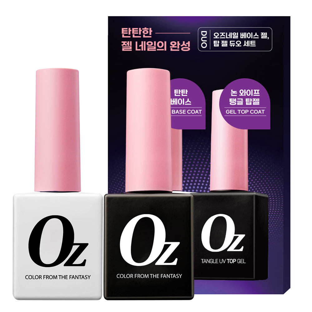 오즈네일 세트, 베이스 젤 10ml + 탱글 탑 젤 10ml, 1세트 12,690원
