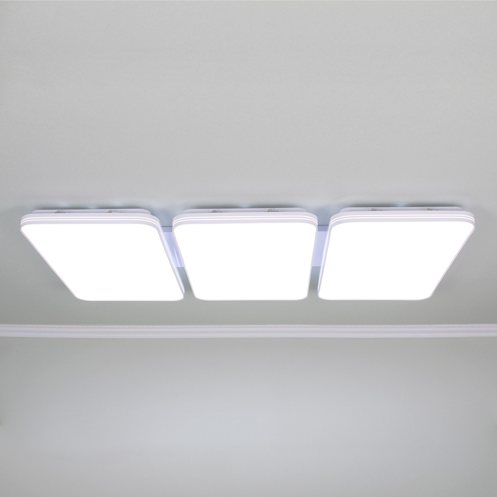 예스케이라이팅 LED거실등 더블라인 180W 심플 방등 led조명 전등 155,000원