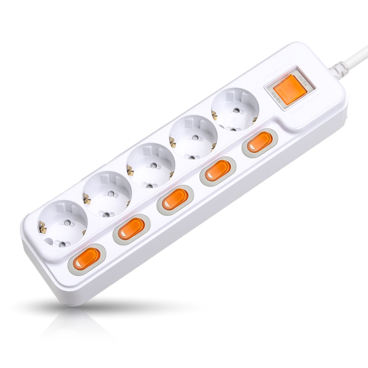 현대일렉트릭 국산 5구 1.5M 개별+메인스위치형 멀티탭 (16A) HMP-52 HMP-52 16,000원