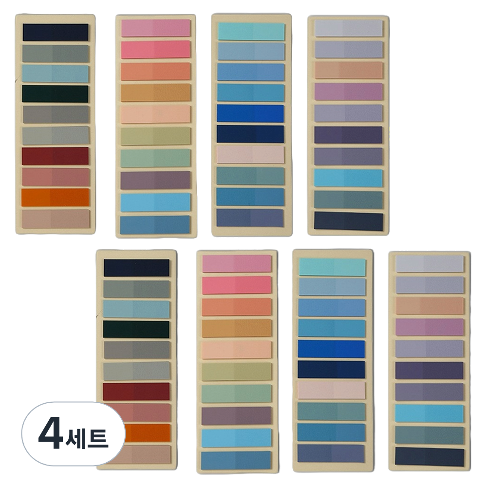 마다꾸미 인덱스 라벨 포스트잇 투명 마크 대용량 메모지 2종 x 4p 세트, 06 F타입, 4세트 46,000원