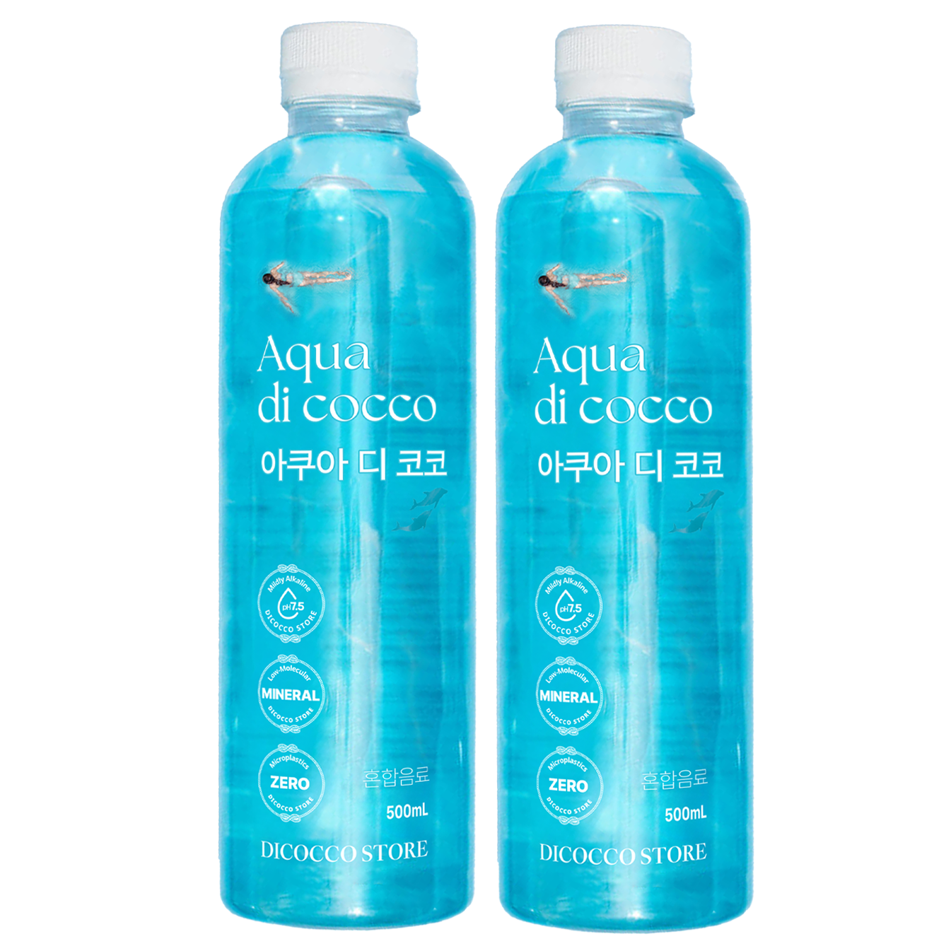 아쿠아디코코 pH 7.5 약 알칼리성 물 미네랄 워터 미세플라스틱 없는 깨끗하고 안전한 프리미엄 최고급 물 (FDA 할랄 인증, 칼슘 칼륨 규소 마그네슘 함유), 60개, 500ml 73,500원