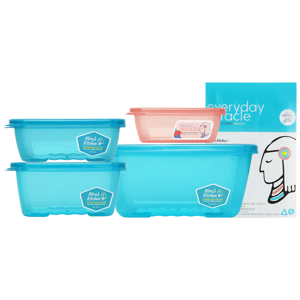 [미라네주방] 밀폐용기 신선용기 야채보관 반찬통 미라미라클 세트 23,700원