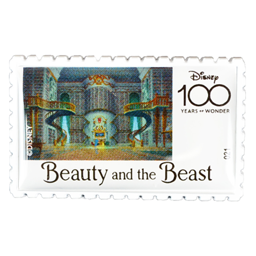 디즈니 100주년 우표 뱃지 beauty and the beast 1, 1개, 1개입 10,690원