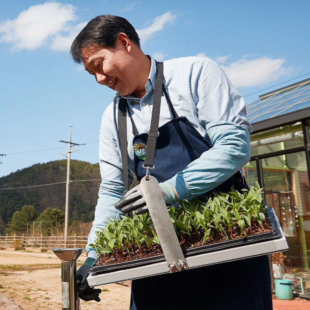 경수농기구 스피드모종가방 알루미늄 한손 모종이식기 세트, 1개 70,000원