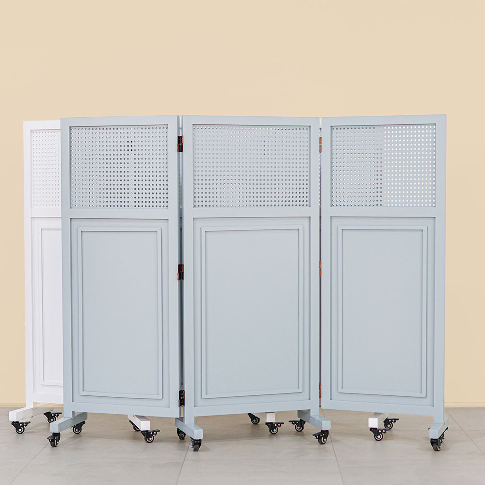디모토 린도 폭넓은 600 이동형 3단 타공판가림막 원목파티션(1300) 카페 인테리어 224,900원