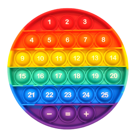 꾸꾸까까 숫자 팝잇 푸쉬팝 버블 촉감놀이 - 원형대형, 단품, 1개 4,900원