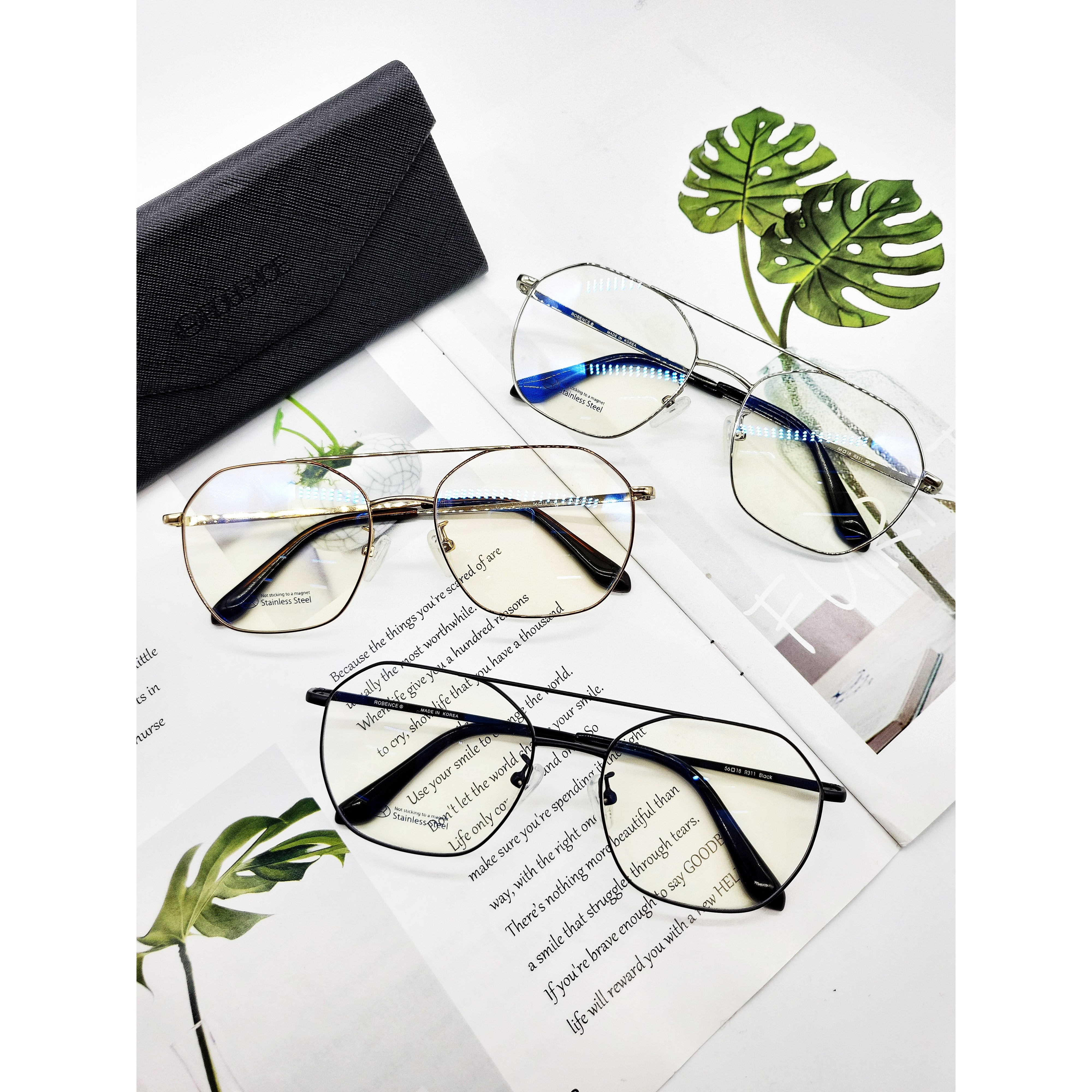 로벤스 56사이즈 R311 국산 투브릿지 가벼운 메탈 패션 안경테 115,500원